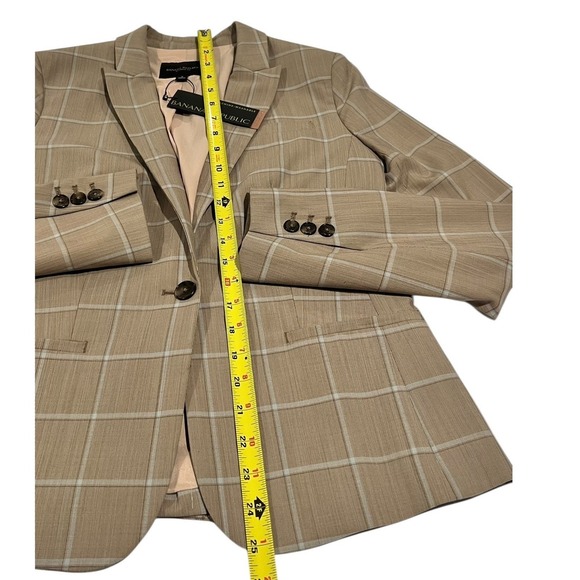 Banana Republic Women's 6 Plaid Blazer Jacket NWT Classic Fit Single Button - Picture 7 of 16